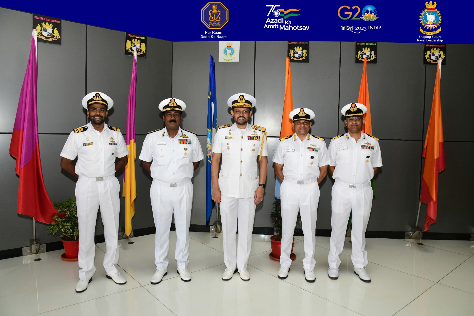 INA welcomed RAdm KDDC Fernando Comdt Naval & Maritime Academy, Sri Lanka. Image