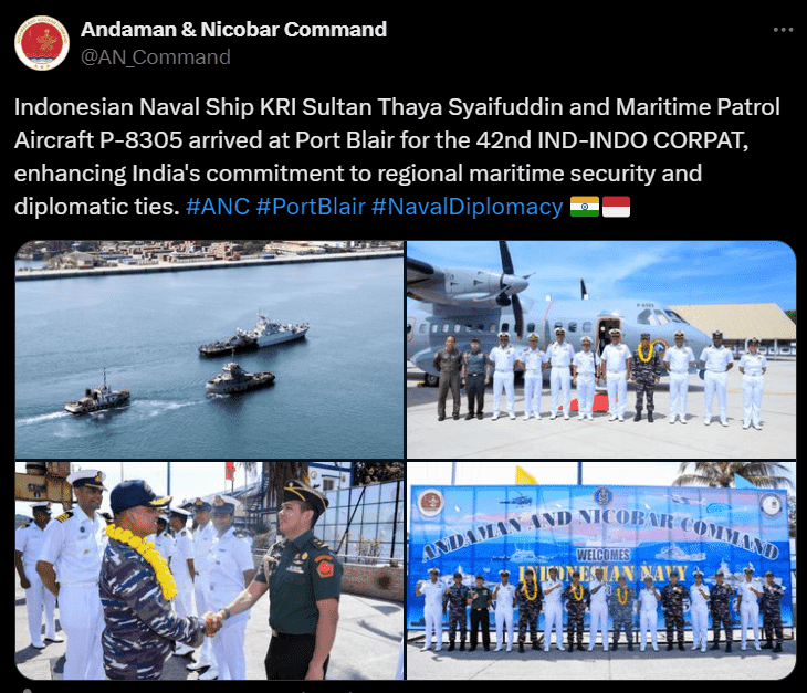 Indonesian Naval Ship arrived at Port Blair Image