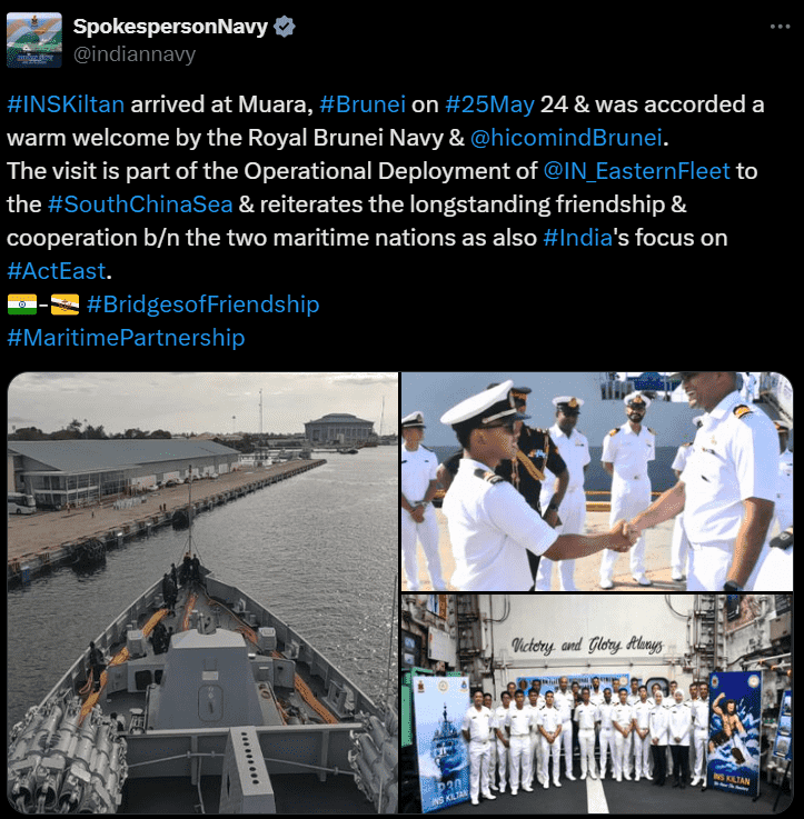 INSKiltan arrived at Muara, Brunei Image